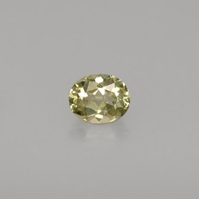 0.46 ct Green Chrysoberyl Gemstone, Chrysoberyl Gem in Oval Facet Shape for Sale.