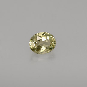 0.46 ct Green Chrysoberyl Stone, Natural Chrysoberyl in Oval Facet Shape for Sale