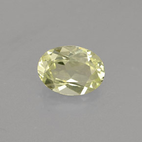 0.75 ct Yellow Chrysoberyl Gemstone, Chrysoberyl Gem in Oval Facet Shape for Sale.