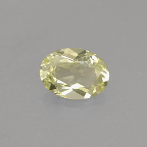 0.75 ct Yellow Chrysoberyl Stone, Natural Chrysoberyl in Oval Facet Shape for Sale