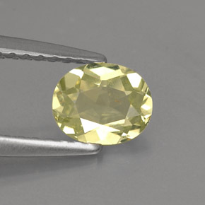 0.57 ct Yellow Chrysoberyl Stone, Natural Chrysoberyl in Oval Facet Shape for Sale