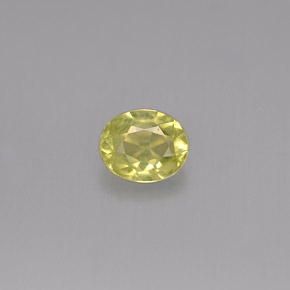 0.45 ct Yellow Chrysoberyl Gemstone, Chrysoberyl Gem in Oval Facet Shape for Sale.