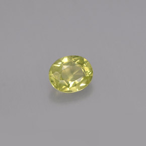 0.45 ct Yellow Chrysoberyl Stone, Natural Chrysoberyl in Oval Facet Shape for Sale