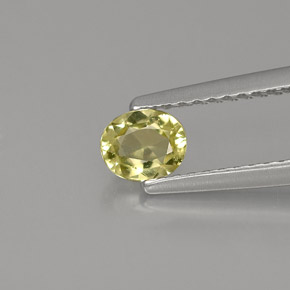 0.44 ct Green Chrysoberyl Gemstone, Chrysoberyl Gem in Oval Facet Shape for Sale.