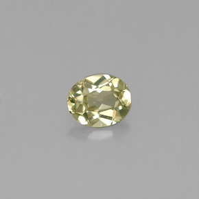 0.52 ct Green Chrysoberyl Gemstone, Chrysoberyl Gem in Oval Facet Shape for Sale.