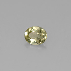 0.52 ct Green Chrysoberyl Stone, Natural Chrysoberyl in Oval Facet Shape for Sale