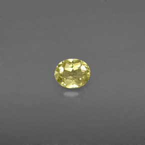 0.44 ct Yellow Chrysoberyl Gemstone, Chrysoberyl Gem in Oval Facet Shape for Sale.