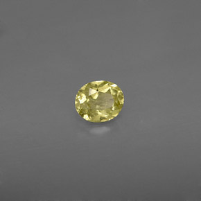 0.44 ct Yellow Chrysoberyl Stone, Natural Chrysoberyl in Oval Facet Shape for Sale