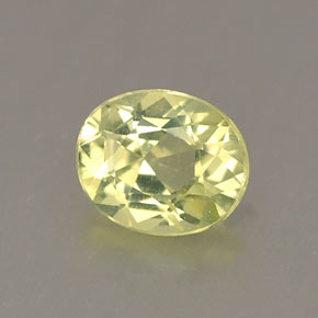 0.42 ct Green Chrysoberyl Gemstone, Chrysoberyl Gem in Oval Facet Shape for Sale.