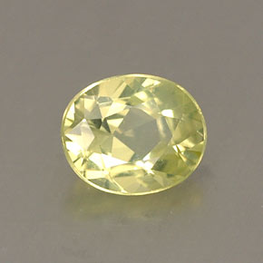 0.42 ct Green Chrysoberyl Stone, Natural Chrysoberyl in Oval Facet Shape for Sale