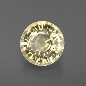 1.59 ct Yellow Chrysoberyl Stone, Natural Chrysoberyl in Round Facet Shape for Sale