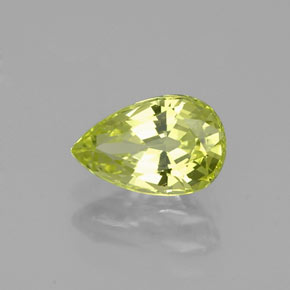 1.25 ct Yellow Chrysoberyl Stone, Natural Chrysoberyl in Pear Facet Shape for Sale