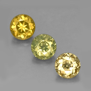 1.56 ct Green Chrysoberyl Gemstone, Chrysoberyl Gem in Round Facet Shape for Sale.