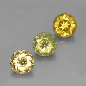 1.56 ct Green Chrysoberyl Stone, Natural Chrysoberyl in Round Facet Shape for Sale