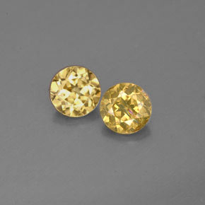 1.43 ct Green Chrysoberyl Gemstone, Chrysoberyl Gem in Round Facet Shape for Sale.