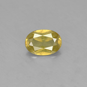0.93 ct Green Chrysoberyl Gemstone, Chrysoberyl Gem in Oval Facet Shape for Sale.