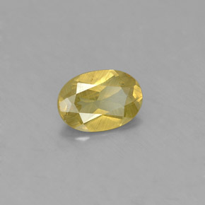 0.93 ct Green Chrysoberyl Stone, Natural Chrysoberyl in Oval Facet Shape for Sale