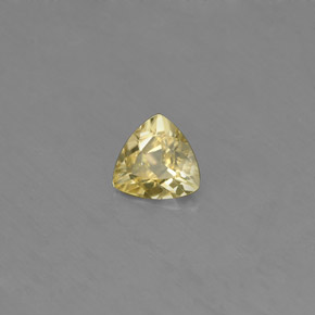 0.40 ct Yellow Chrysoberyl Stone, Natural Chrysoberyl in Trillion Facet Shape for Sale