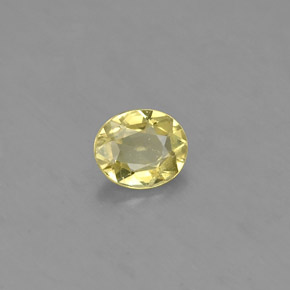 0.56 ct Green Chrysoberyl Stone, Natural Chrysoberyl in Oval Facet Shape for Sale