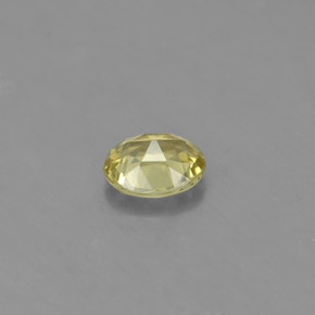 Chrysoberyl Gemstone in 5.5 x 4.6 mm Size for Sale, Chrysoberyl Stone in Golden Green Color