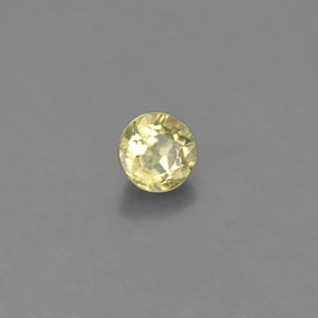 0.53 ct Green Chrysoberyl Stone, Natural Chrysoberyl in Round Facet Shape for Sale