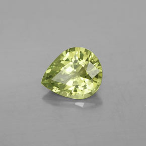 1.30 ct Green Chrysoberyl Stone, Natural Chrysoberyl in Pear Facet Shape for Sale