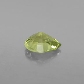 Chrysoberyl Gemstone in 7.8 x 6.5 mm Size for Sale, Chrysoberyl Stone in Golden Green Color