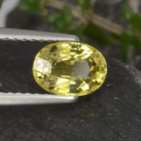 1.12 ct Yellow Chrysoberyl Stone, Natural Chrysoberyl in Oval Facet Shape for Sale