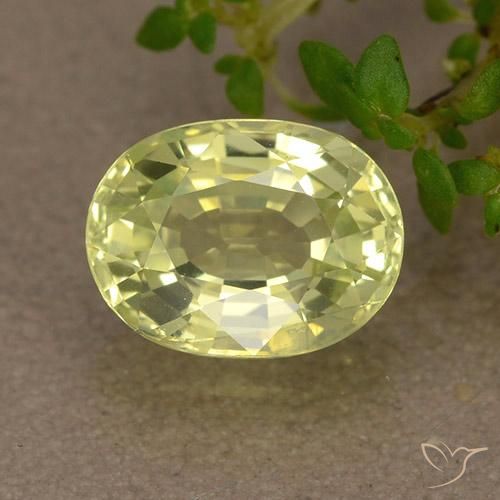 Crisoberilo Forma ovalada de 1,76 ct de Australia, Dimensión 8,1 x 6,1mm, Claridad VS, Piedra preciosa natural No tratado, 1 pieza de Crisoberilo en color Amarillo limón, Dureza Mohs de 8.5 Adecuado para joyas de uso diario, Photo A