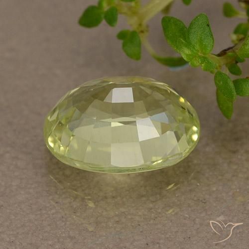 Chrysoberyl Gemstone in 8 x 6 mm (calibrated) Size for Sale, Chrysoberyl Stone in Medium Light-Yellow Color