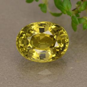 1.89 ct Green Chrysoberyl Gemstone, Chrysoberyl Gem in Oval Facet Shape for Sale.