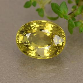 1.89 ct Green Chrysoberyl Stone, Natural Chrysoberyl in Oval Facet Shape for Sale