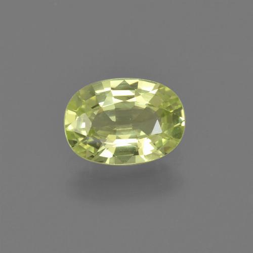 Светло-желтый Хризоберилл Камень - 1.1ct Фасетный Овал (ID: 366297)