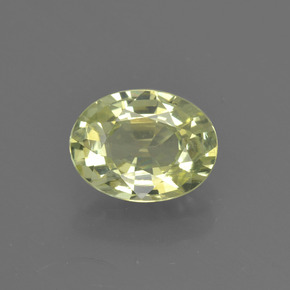 1.48 ct Green Chrysoberyl Gemstone, Chrysoberyl Gem in Oval Facet Shape for Sale.