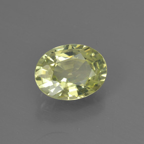 1.48 ct Green Chrysoberyl Stone, Natural Chrysoberyl in Oval Facet Shape for Sale