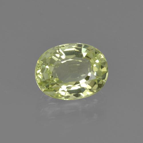 Chrysobéryl Ovale en damier des États-Unis 1,28 ct, dimension 7,3 x 5,6mm, pureté vvs, pierre gemme naturelle Non traité, 1 pièce de chrysobéryl de couleur Jaune moyen, dureté Mohs de 8.5 convient aux bijoux de tous les jours, pierre de sagesse, Photo A