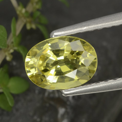 Medium Yellow Crisoberillo Gem - 1ct Ovale sfaccettato (ID: 366330)