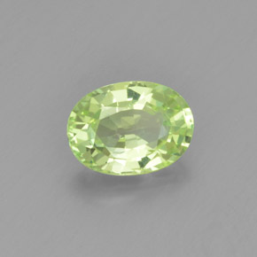 1.08 ct Green Chrysoberyl Stone, Natural Chrysoberyl in Oval Facet Shape for Sale