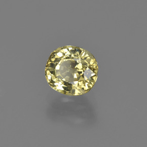 1.06 ct Green Chrysoberyl Stone, Natural Chrysoberyl in Oval Facet Shape for Sale