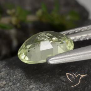 Chrysoberyl Gemstone in 7.5 x 5.4 mm Size for Sale, Chrysoberyl Stone in Light Green Color