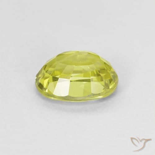 Chrysoberyl Gemstone in 6.7 x 5.2 mm Size for Sale, Chrysoberyl Stone in Medium Yellow Color