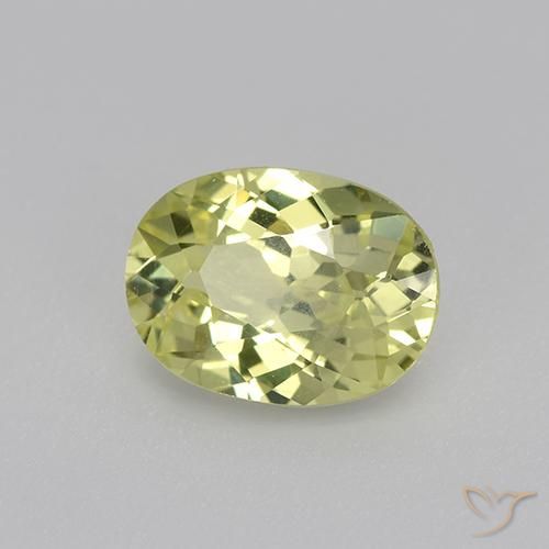1.07 ct Yellow Chrysoberyl Stone, Natural Chrysoberyl in Oval Facet Shape for Sale