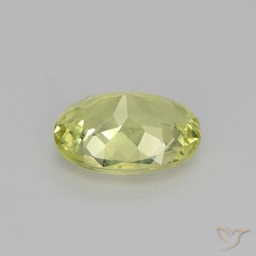 Chrysoberyl Gemstone in 7.4 x 5.5 mm Size for Sale, Chrysoberyl Stone in Medium Yellow Color