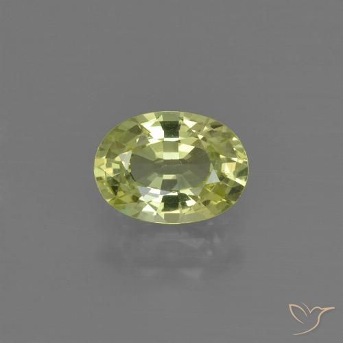 Crisoberilo Amarillo Forma ovalada de 7,2 x 5,2mm de Sri Lanka, peso de 1.05 ct, piedra preciosa natural No tratado en claridad vvs-vs, Crisoberilo de 1 pieza - Color: Amarillo medio, dureza Mohs de 8.5 Adecuado para joyas de uso diario, Photo A