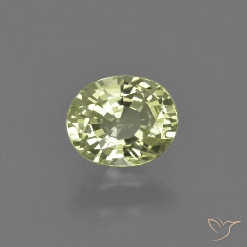 Verde chiaro Crisoberillo Gem - 1.1ct Ovale sfaccettato (ID: 366382)