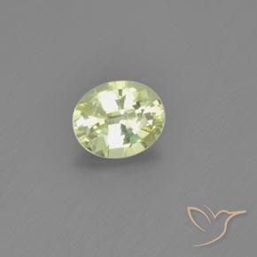 1.04 ct Yellow Chrysoberyl Stone, Natural Chrysoberyl in Oval Facet Shape for Sale