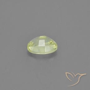 Chrysoberyl Gemstone in 6.7 x 5.6 mm Size for Sale, Chrysoberyl Stone in Lemon Yellow Color