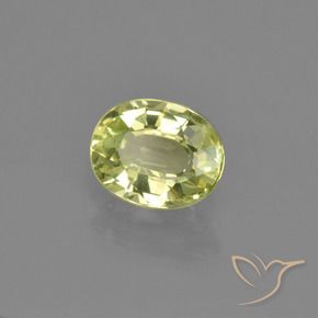 1.20 ct Yellow Chrysoberyl Stone, Natural Chrysoberyl in Oval Facet Shape for Sale
