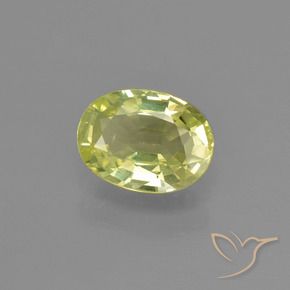 1.20 ct Yellow Chrysoberyl Stone, Natural Chrysoberyl in Oval Facet Shape for Sale