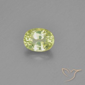 1.15 ct Yellow Chrysoberyl Stone, Natural Chrysoberyl in Oval Facet Shape for Sale